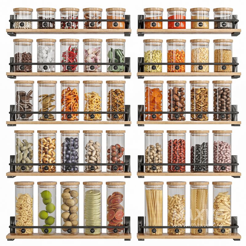 Glass Bamboo Jars - Image 1
