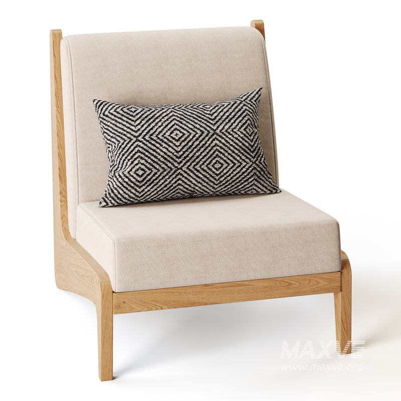 Art Deco White Foam Side Chair - Image 12