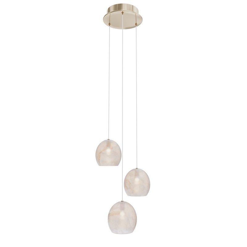 Lazio 3-Light Round Multi-Drop Pendant Currey Company - Image 1