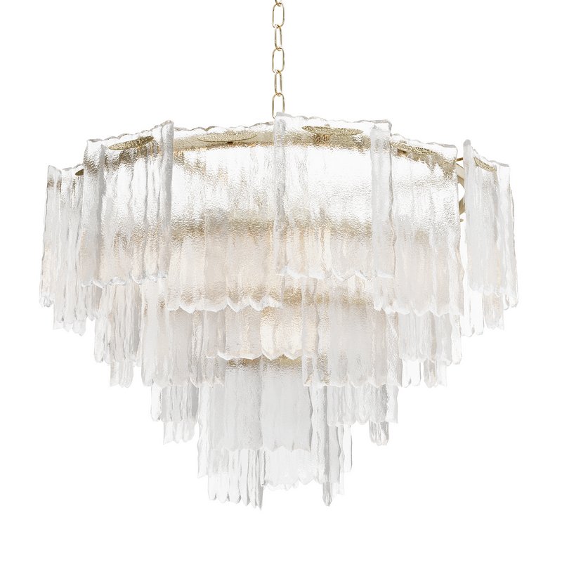 Round pendant chandelier made of ribbed glass 164FA-33126 Garda Decor - Image 5