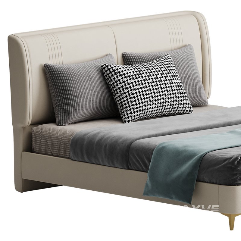 Leather Beige Bed Frame - Image 12