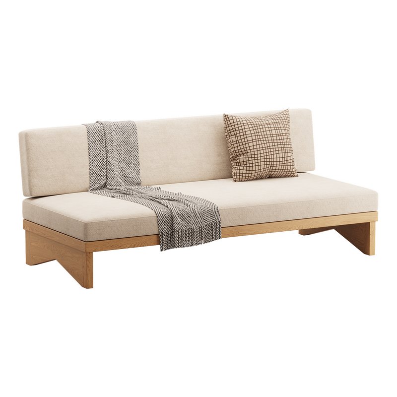 Pierre Leather Armless Loveseat - Image 13
