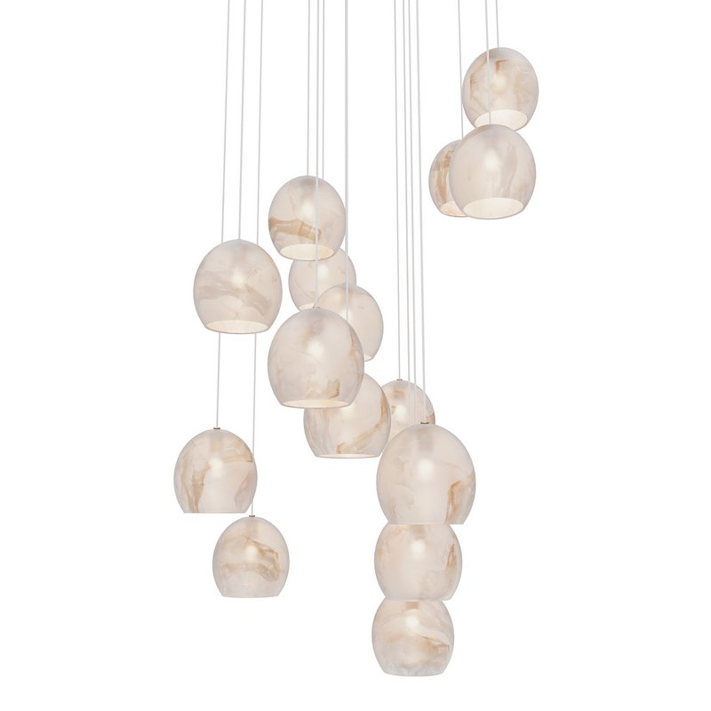 Lazio 15-Light Round Multi-Drop Pendant Currey Company - Image 5