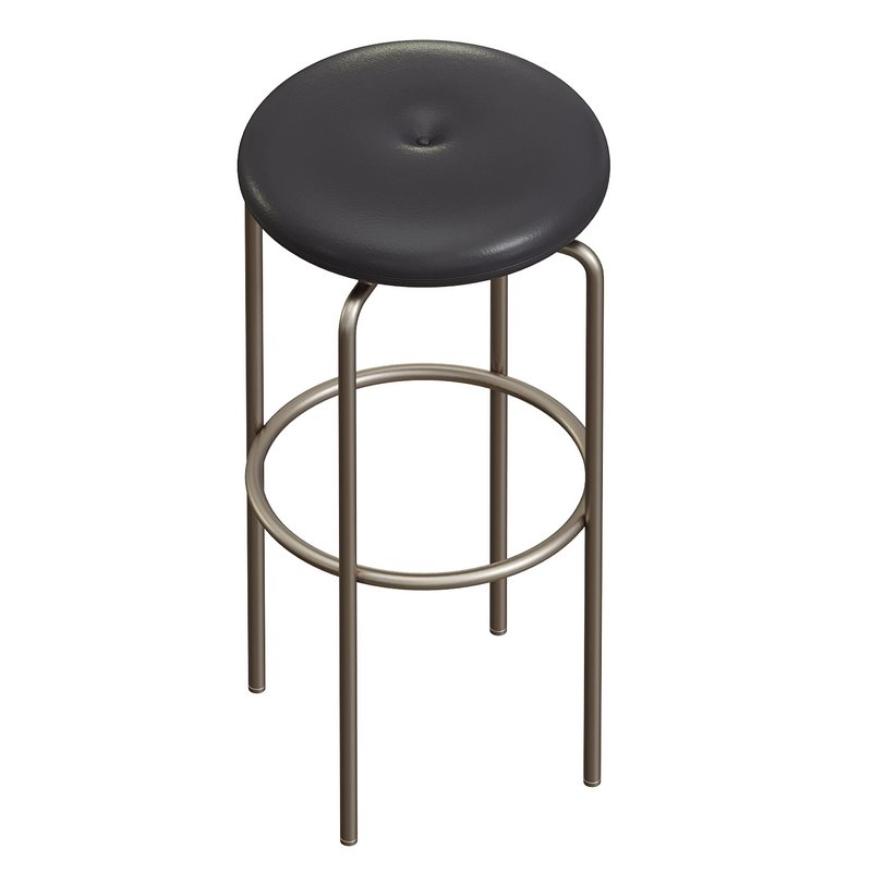 Circular Bar Stool in Bronze and Leather Designed by Craig Bassam - Image 3