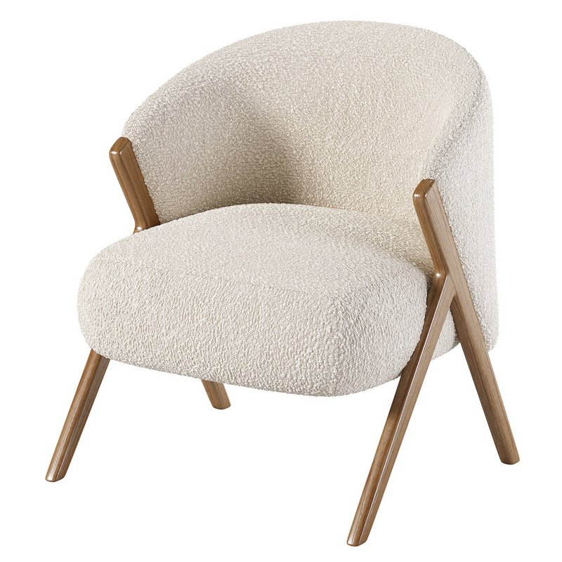 UPHOLSTERED BOUCLE ARMCHAIR - Image 5