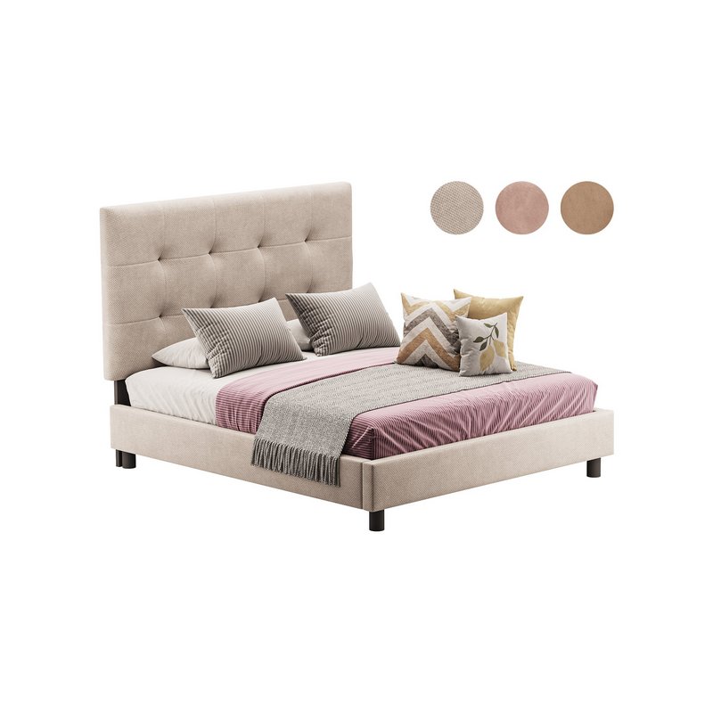 BED Alice Tufted Beige - Image 1