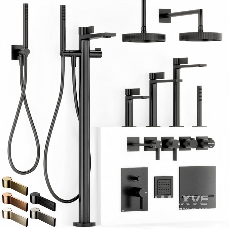 Gessi inverso rigato bathroom faucet set - Image 4