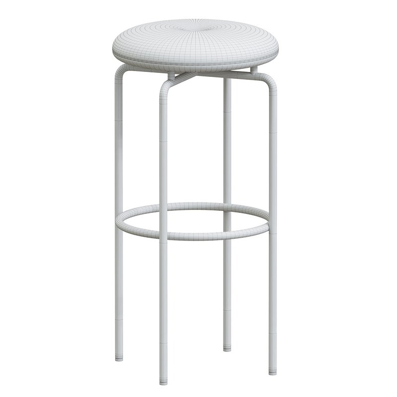 Circular Bar Stool in Bronze and Leather Designed by Craig Bassam - Image 5