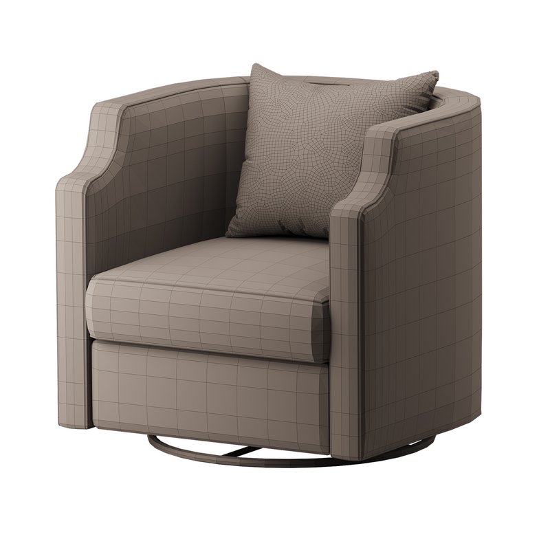 Infinity Swivel Barrel Chair Blue - Image 14