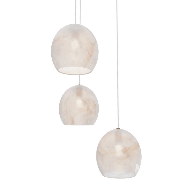 Lazio 3-Light Round Multi-Drop Pendant Currey Company - Image 7