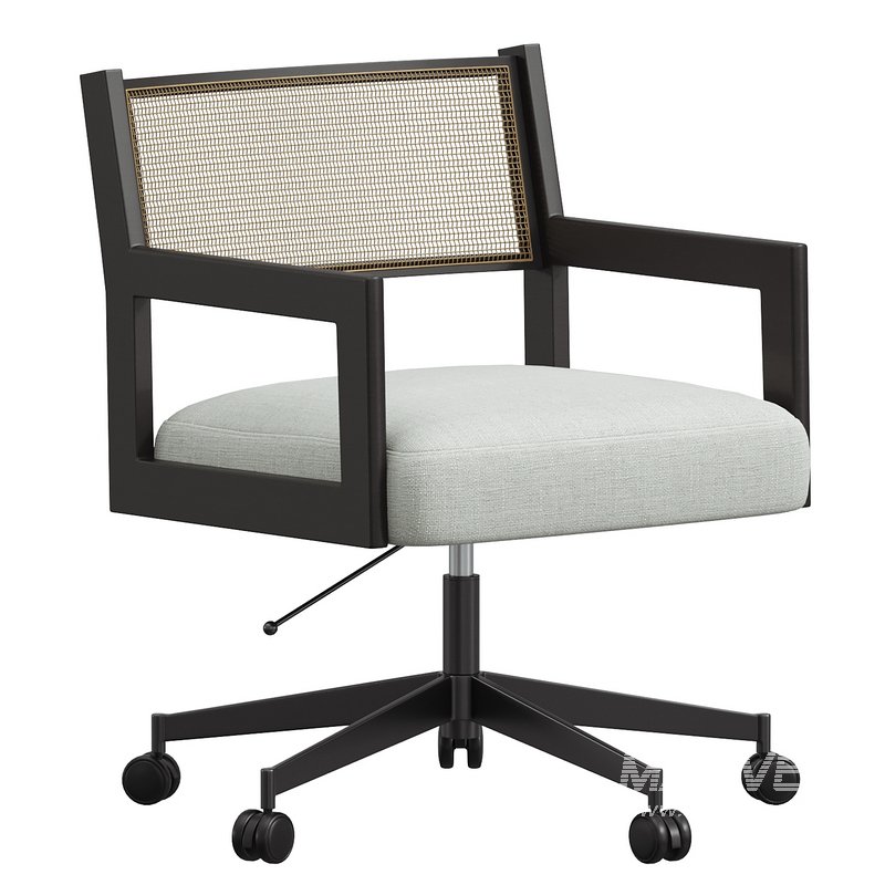 Lakeport Upholstered Swivel Desk Chair - Image 3