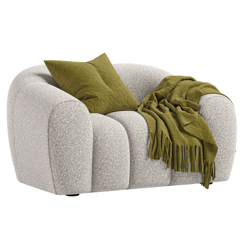 Armchair chenille Tylan - Image 5