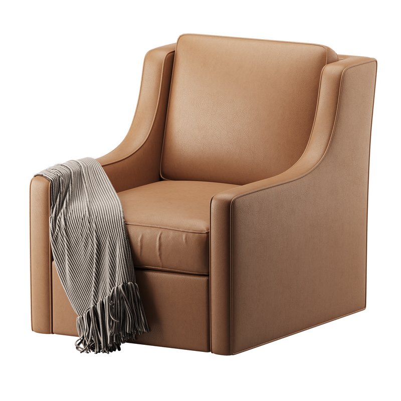 Patterned Swivel Lounge Chair - Image 4