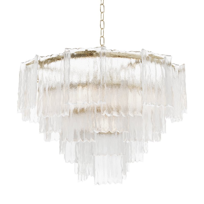 Round pendant chandelier made of ribbed glass 164FA-33126 Garda Decor - Image 3