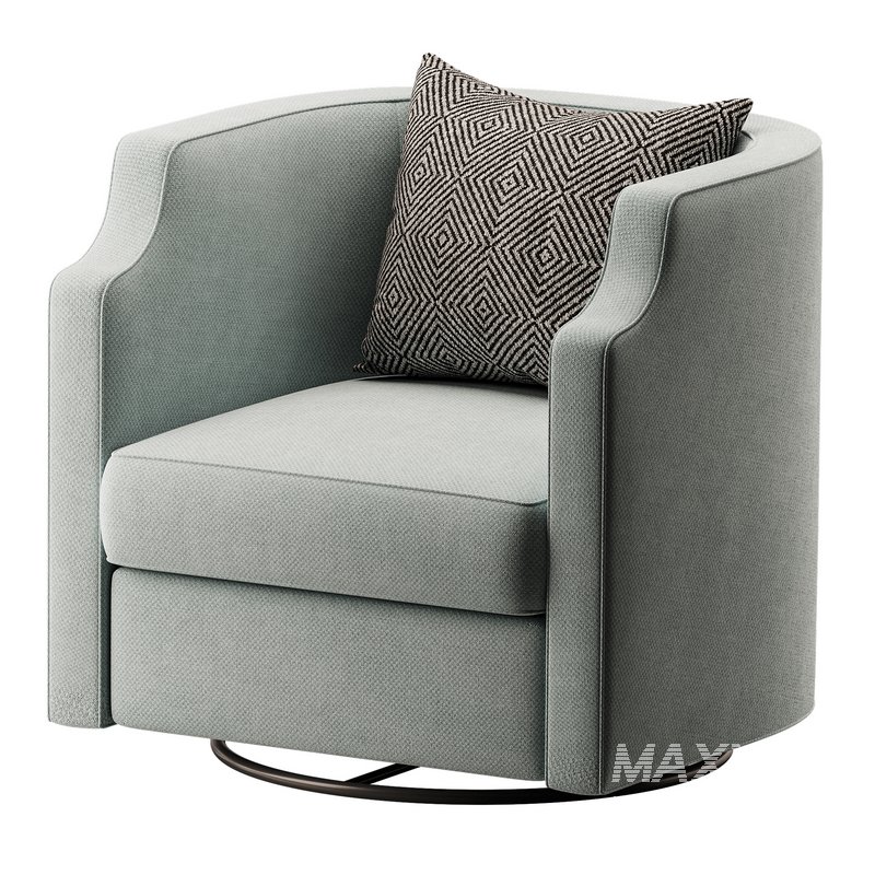 Infinity Swivel Barrel Chair Blue - Image 12