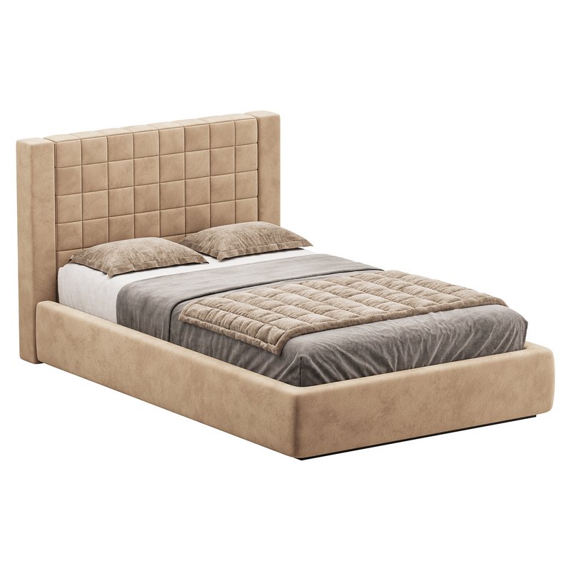 Single bed with upholstered headboard - Image 2