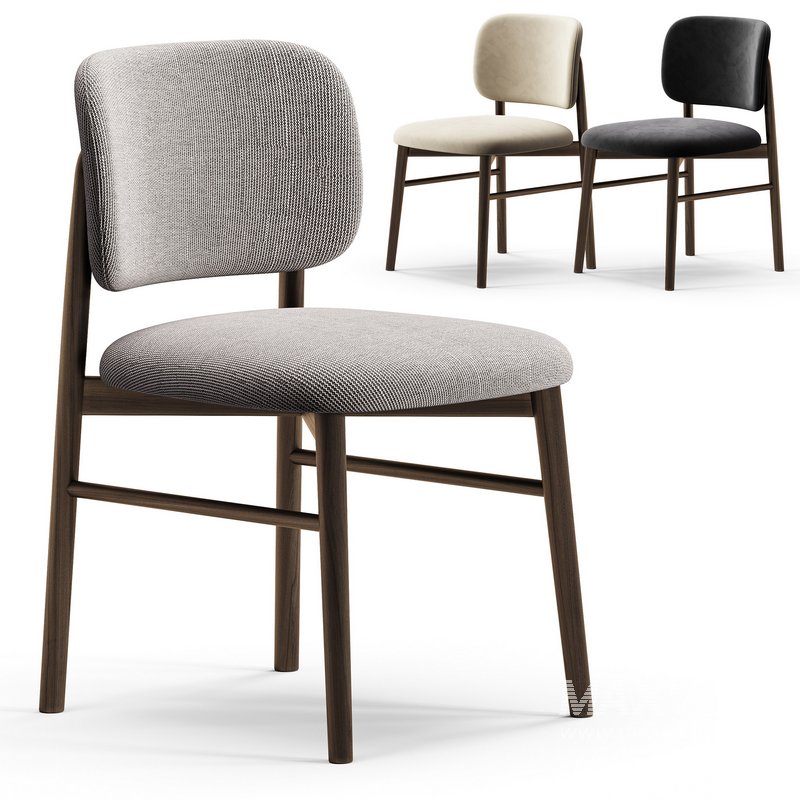 JANINE-Wooden-legs-upholstered-chairs - Image 2