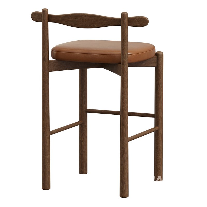 Counter Stool UCA- Dark Brown Wood - Image 4