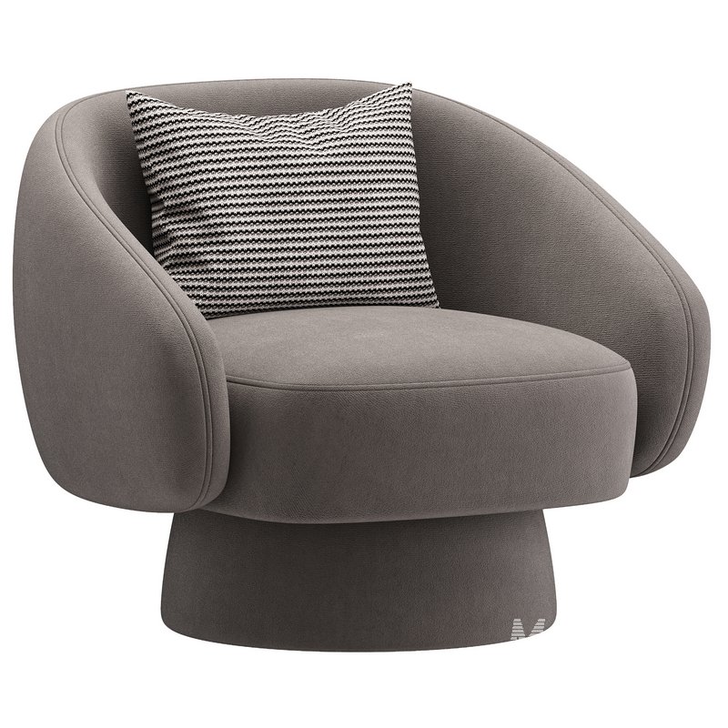 Fauteuil lounge en bouclette Ted - Image 2