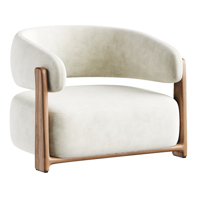armchair white 2 - Image 3