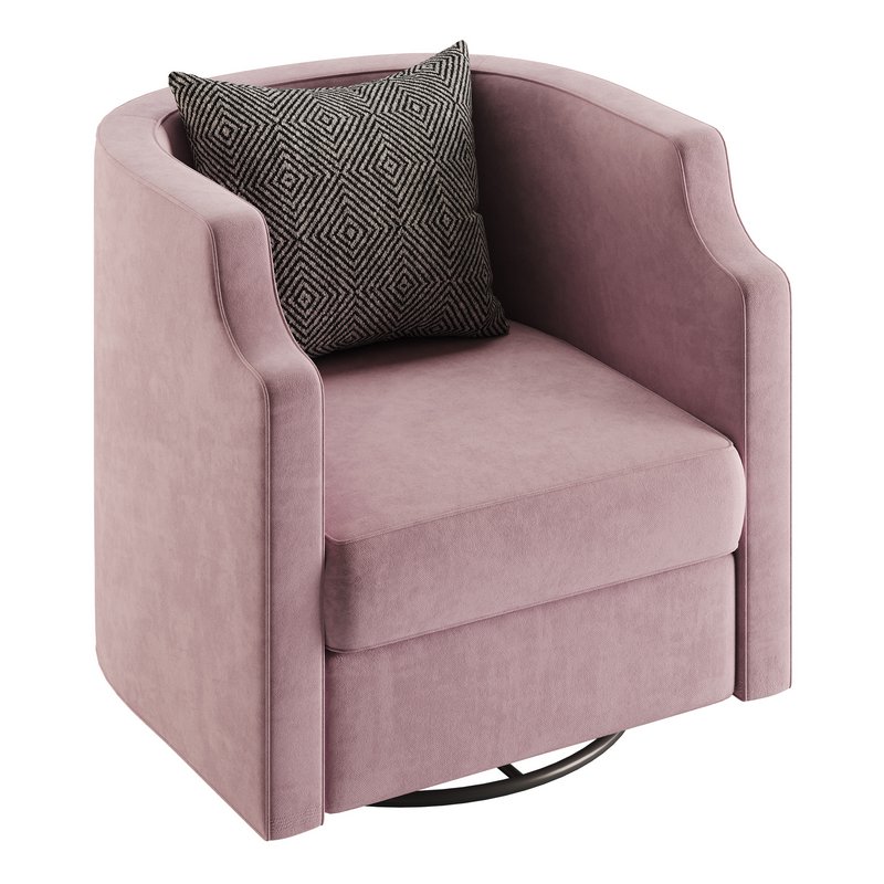Infinity Swivel Barrel Chair Blue - Image 10