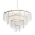 Round pendant chandelier made of ribbed glass 164FA-33128 Garda Decor - Thumbnail 1