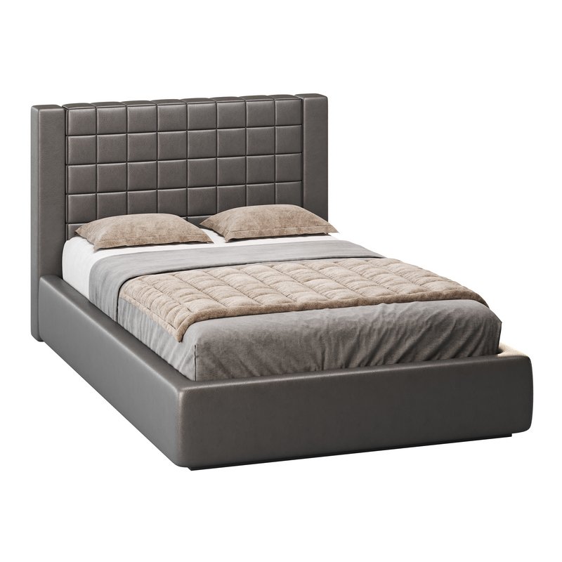 Single bed with upholstered headboard - Image 9