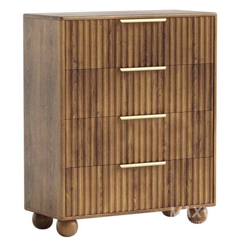 Camila 4 Drawer Wood Chest - Image 1