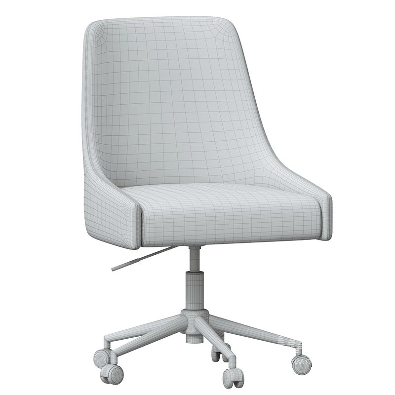 Karina Swivel and Adjustable Velvet Office Chair - Image 5
