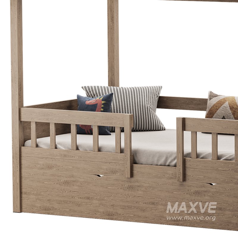 Bed Frame with Trundle - Image 13