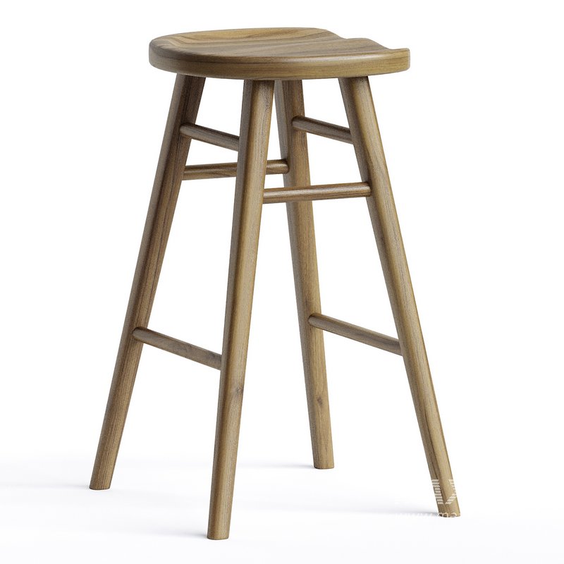 Scandinavian Style Timber Barstool - Image 3