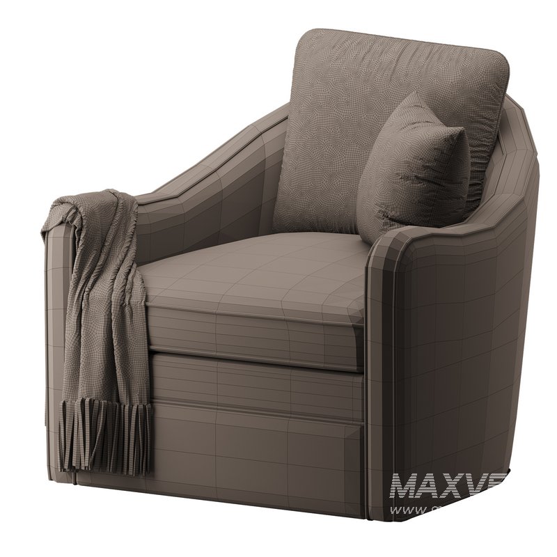 Wide Seat Lounge Swivel Arm Chair - Image 14