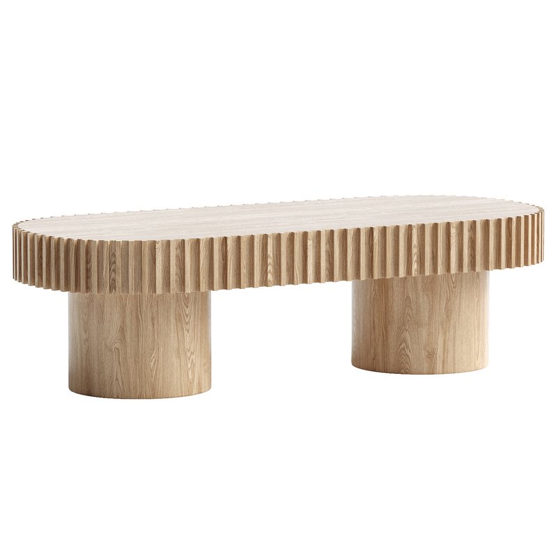 1.4m Wooden Coffee Table - Image 2