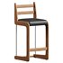 Oak and Leather Cruz Barstool - Thumbnail 1