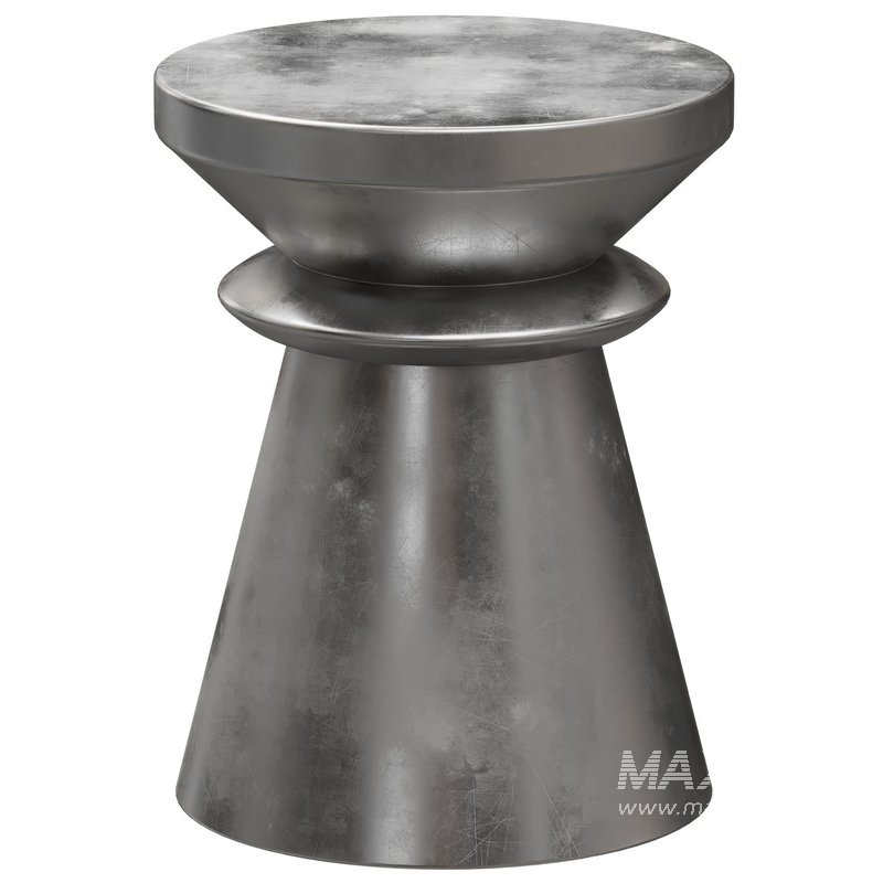 Round aluminium garden side table - Image 3