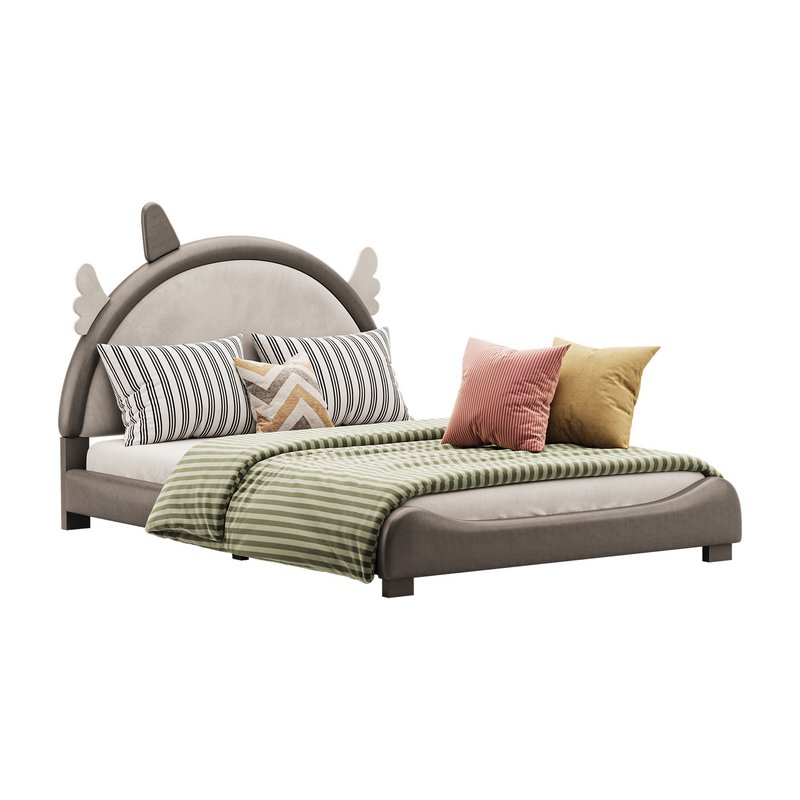 Full Size PU Leather Upholstered Princess Bed - Image 13