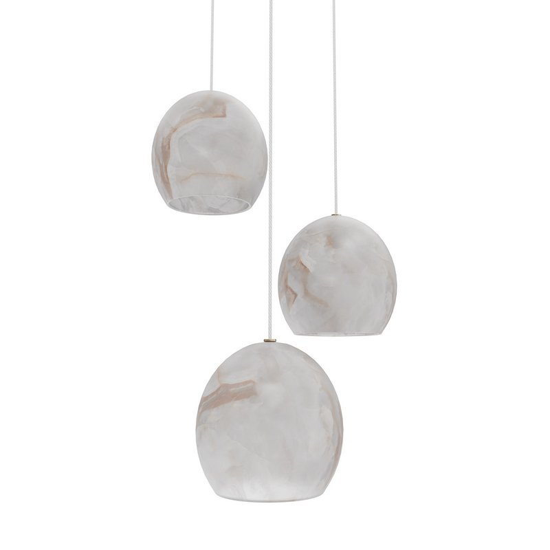 Lazio 3-Light Round Multi-Drop Pendant Currey Company - Image 2