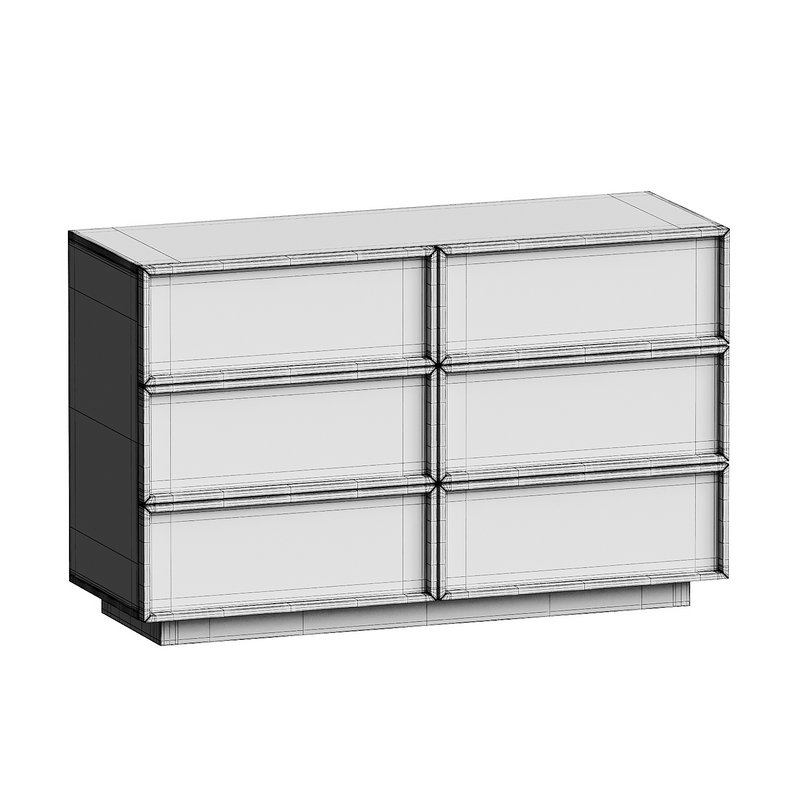 Osaka Six Drawer Walnut - Image 3