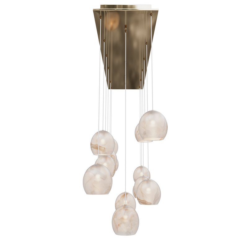 Lazio 15-Light Linear Multi-Drop Pendant Currey Company - Image 2