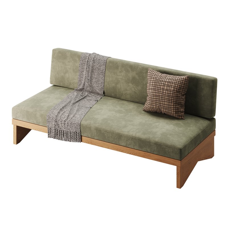 Pierre Leather Armless Loveseat - Image 7