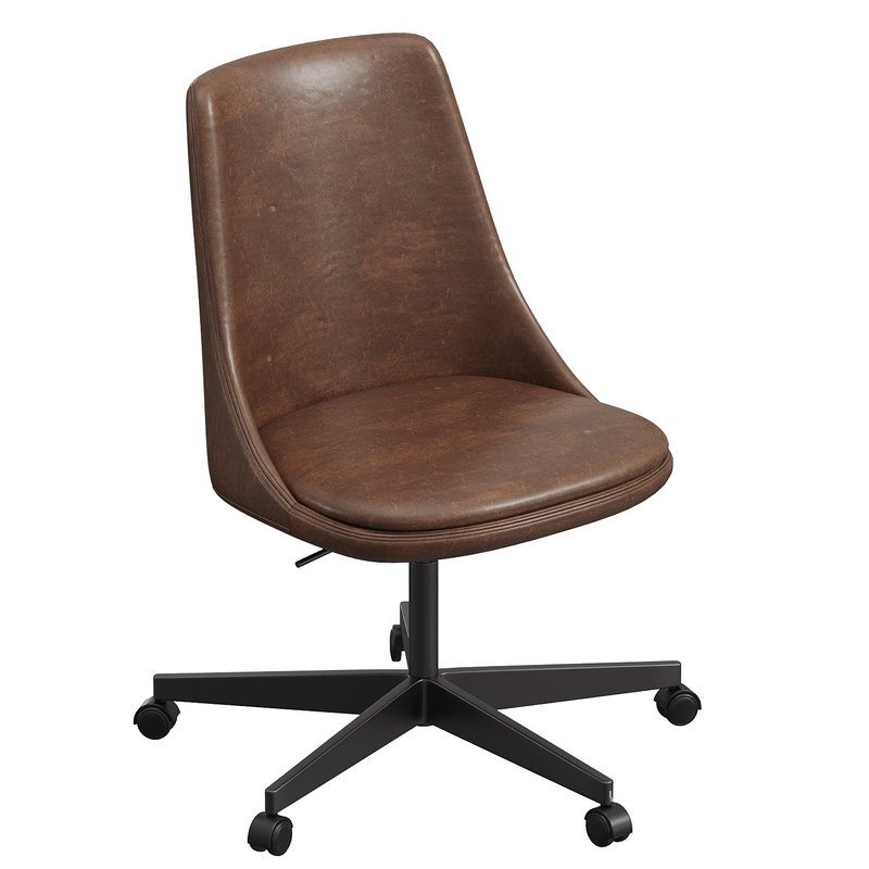 Jaz Leather Swivel Desk Chair - Image 3