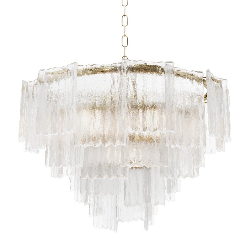 Round pendant chandelier made of ribbed glass 164FA-33126 Garda Decor - Image 4