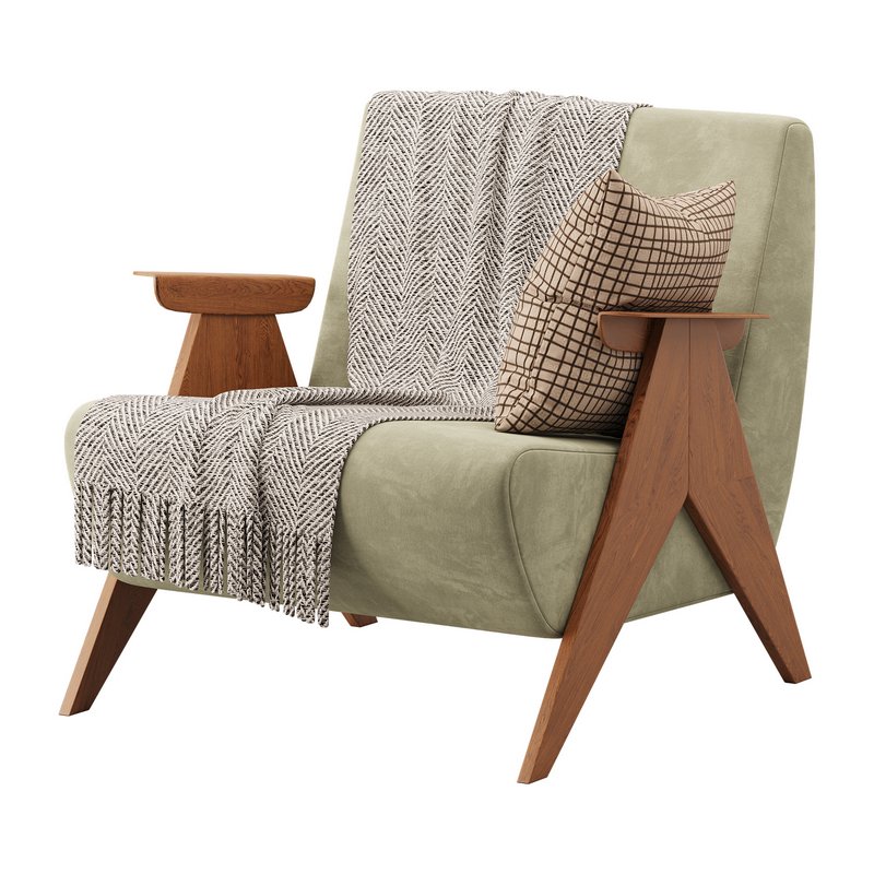Nordic Ash Wood Arm Chair - Image 4