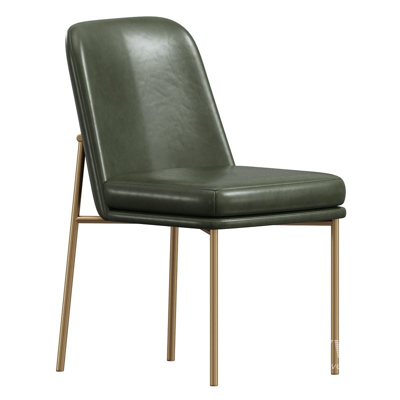 Jack Metal Frame Leather Dining Chair WestElm - Image 1
