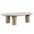 Travertine Top Oval Coffee Table - Thumbnail 1