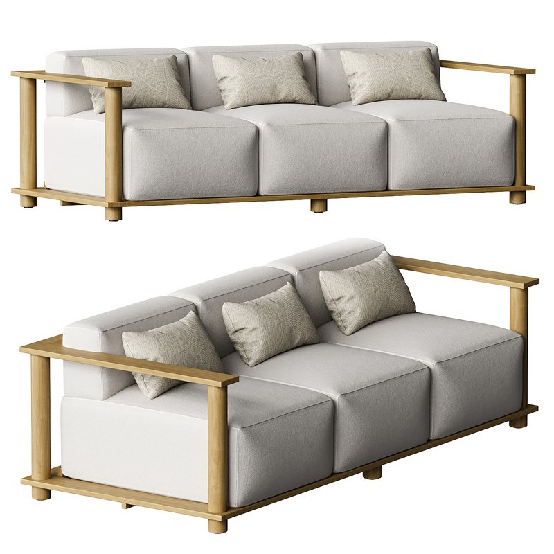 Pinet 84 Teak Outdoor Sofa - Image 2