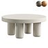 Julia White Round Coffee Table - Thumbnail 1