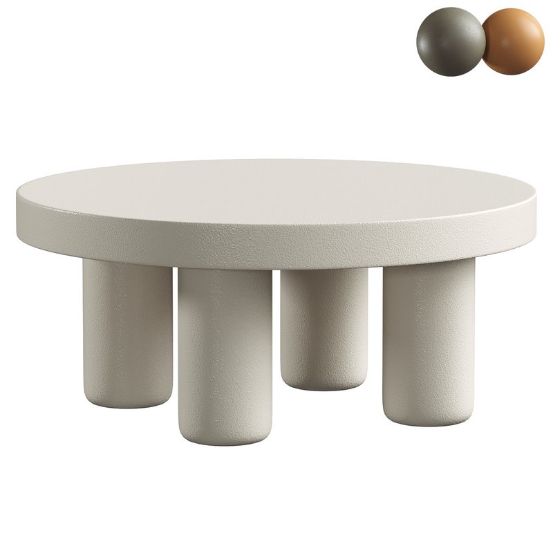 Julia White Round Coffee Table - Image 1