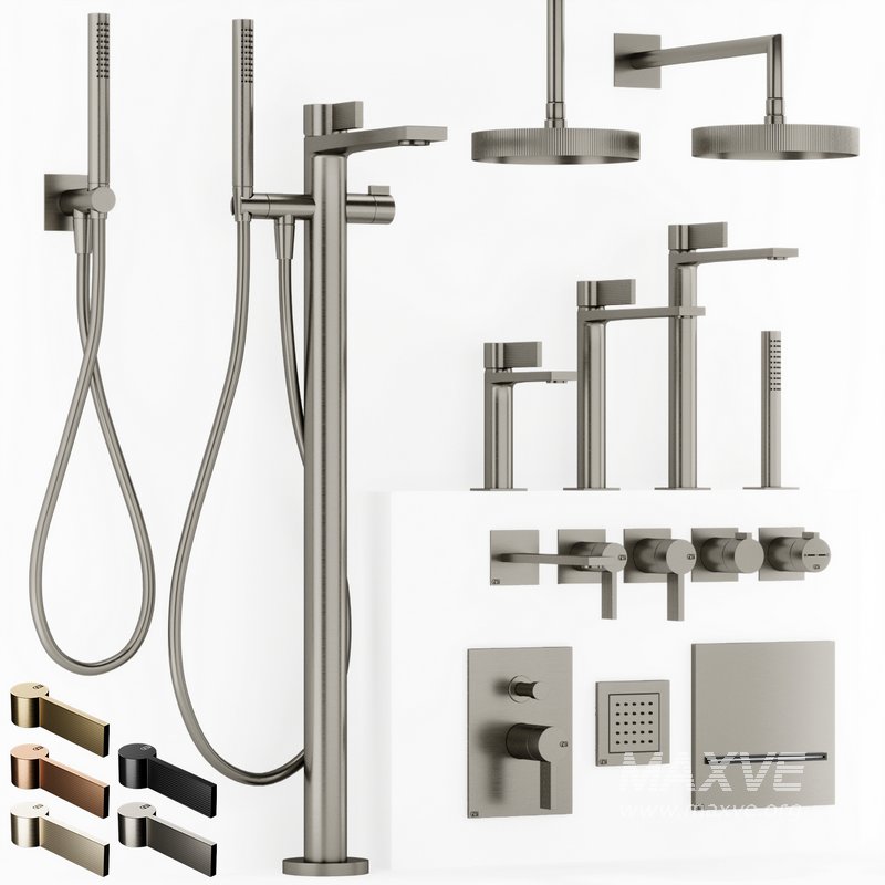 Gessi inverso rigato bathroom faucet set - Image 5