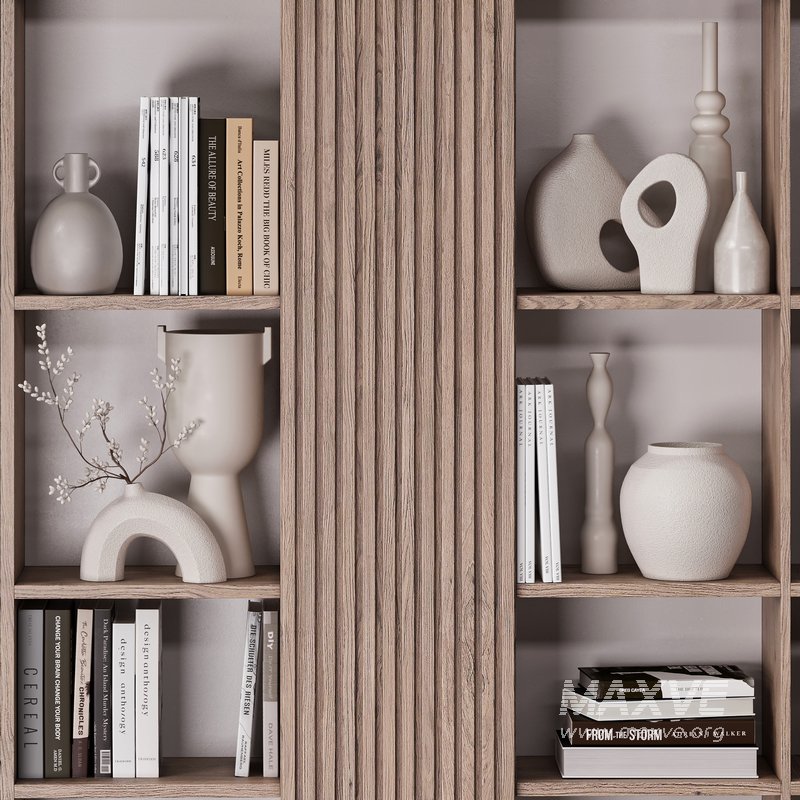 Modern Minimalist Study Unit with Shelves - Image 2